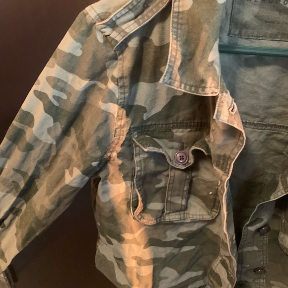 Aero cropped army jacket super cute! - Picture 3 of 3